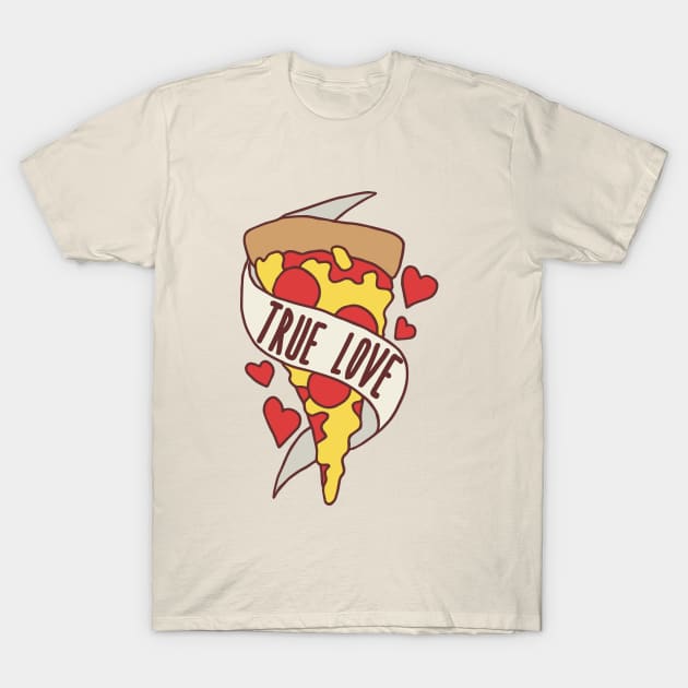 True love Pizza T-Shirt by bubbsnugg